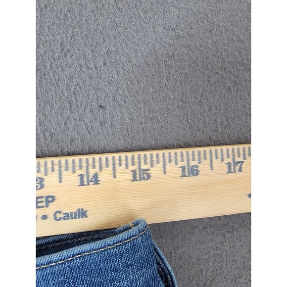 Gap Jeans Womens 8 Petite 29 Blue '70s Flare High Rise Medium Wash Stretch Denim - Picture 6 of 13